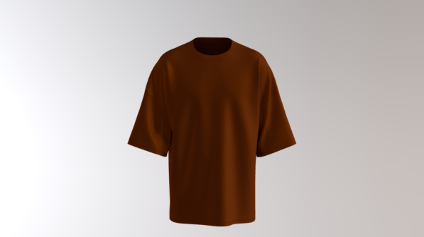 Plain Oversized Tee (Brown)